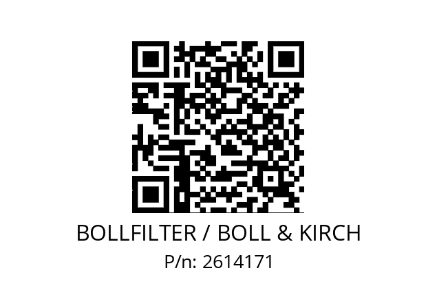   BOLLFILTER / BOLL & KIRCH 2614171