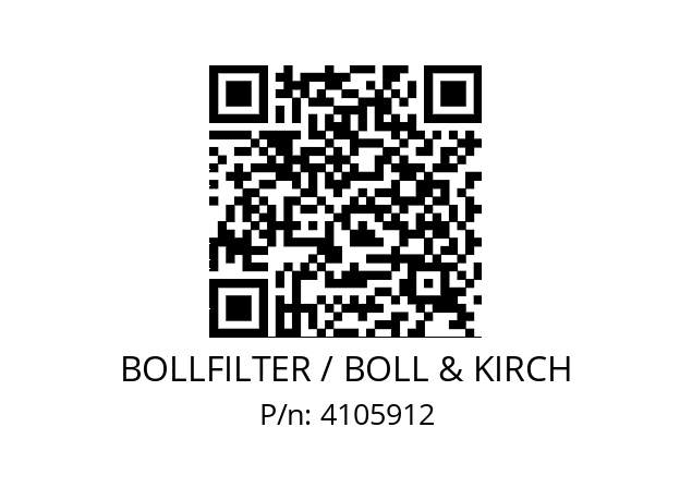   BOLLFILTER / BOLL & KIRCH 4105912