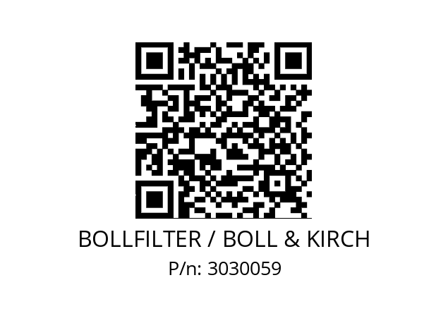   BOLLFILTER / BOLL & KIRCH 3030059