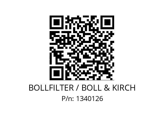   BOLLFILTER / BOLL & KIRCH 1340126