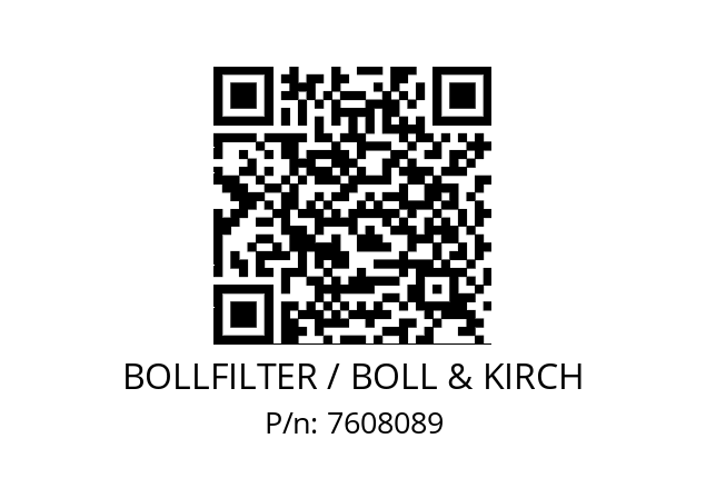   BOLLFILTER / BOLL & KIRCH 7608089