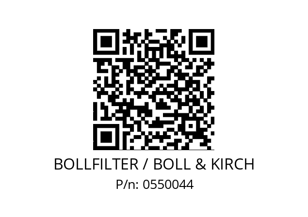   BOLLFILTER / BOLL & KIRCH 0550044