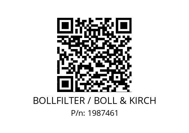   BOLLFILTER / BOLL & KIRCH 1987461