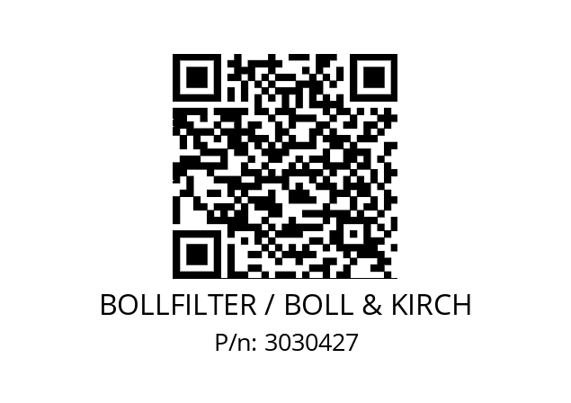   BOLLFILTER / BOLL & KIRCH 3030427