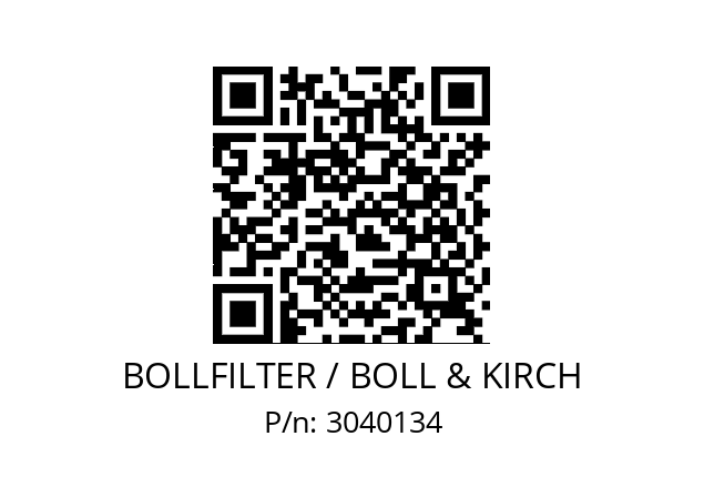   BOLLFILTER / BOLL & KIRCH 3040134