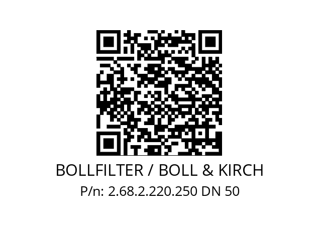   BOLLFILTER / BOLL & KIRCH 2.68.2.220.250 DN 50