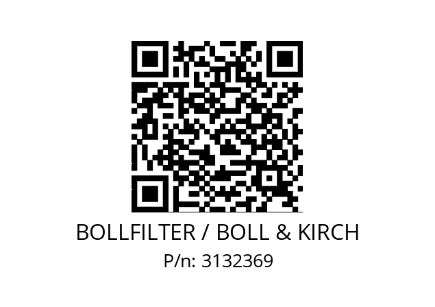   BOLLFILTER / BOLL & KIRCH 3132369