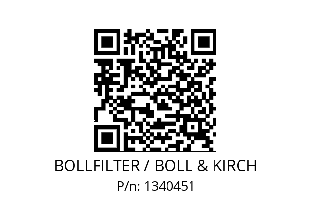   BOLLFILTER / BOLL & KIRCH 1340451