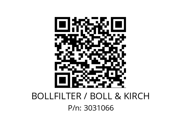   BOLLFILTER / BOLL & KIRCH 3031066