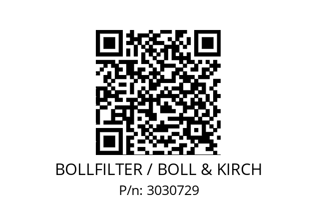   BOLLFILTER / BOLL & KIRCH 3030729