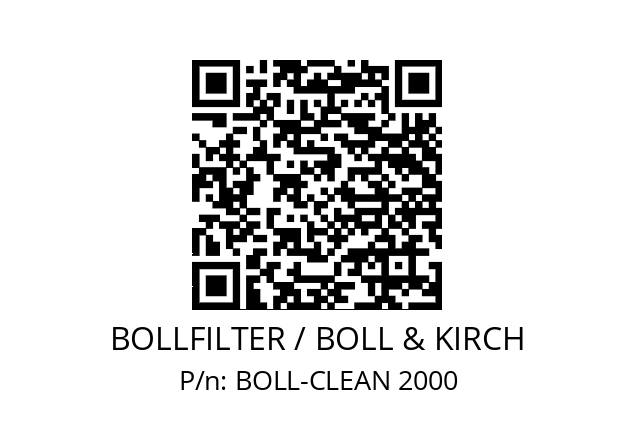   BOLLFILTER / BOLL & KIRCH BOLL-CLEAN 2000