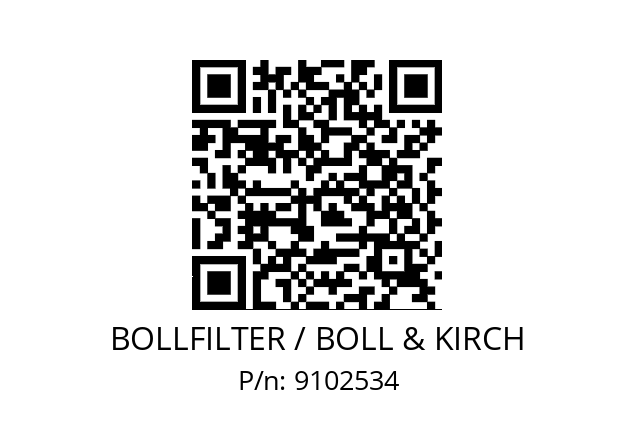   BOLLFILTER / BOLL & KIRCH 9102534