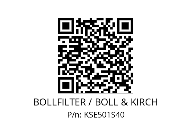   BOLLFILTER / BOLL & KIRCH KSE501S40