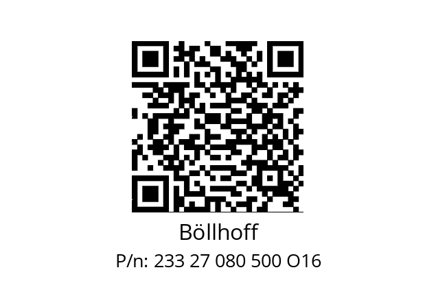   Böllhoff 233 27 080 500 O16