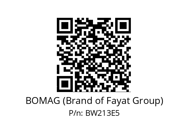   BOMAG (Brand of Fayat Group) BW213E5