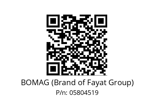   BOMAG (Brand of Fayat Group) 05804519