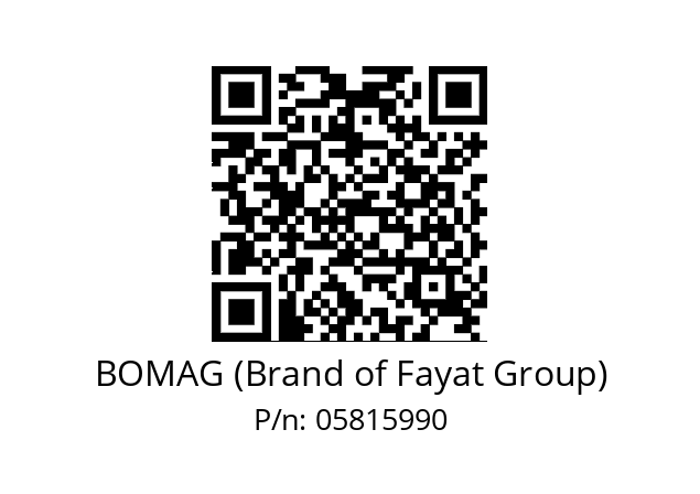   BOMAG (Brand of Fayat Group) 05815990