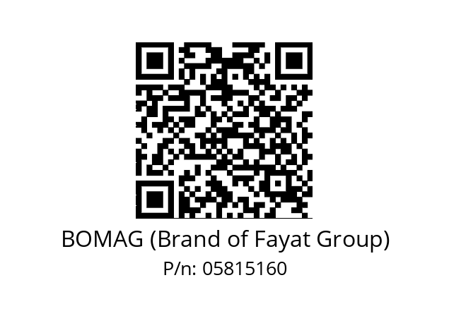   BOMAG (Brand of Fayat Group) 05815160