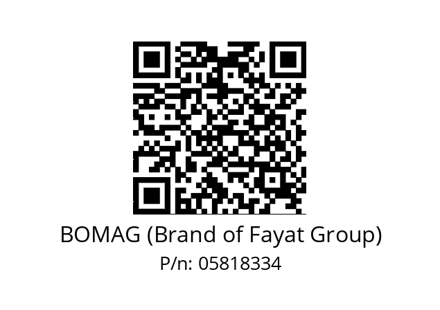   BOMAG (Brand of Fayat Group) 05818334