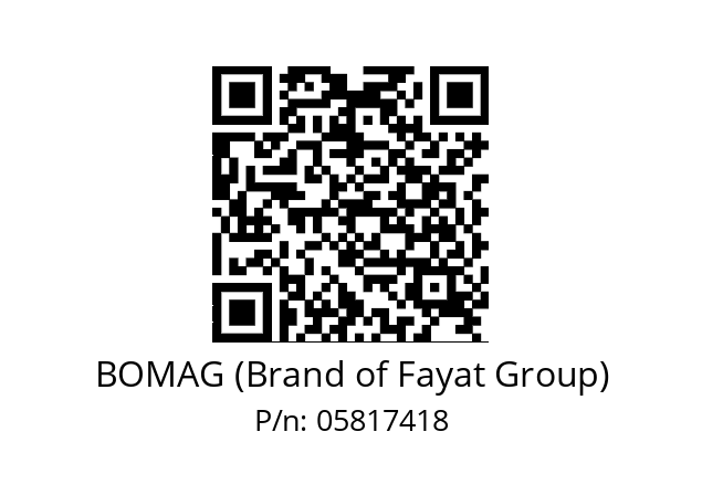   BOMAG (Brand of Fayat Group) 05817418