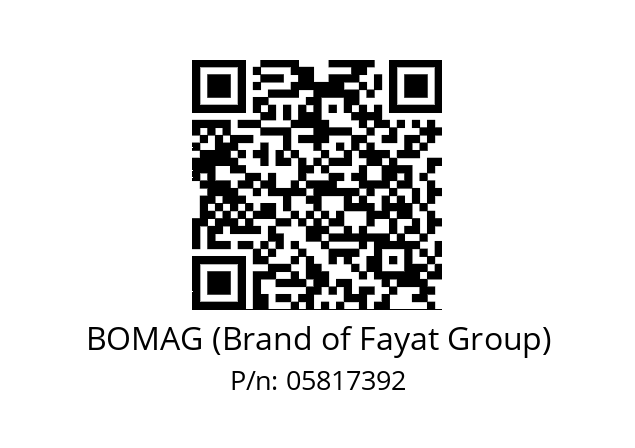   BOMAG (Brand of Fayat Group) 05817392