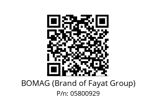   BOMAG (Brand of Fayat Group) 05800929