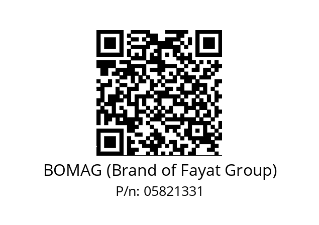   BOMAG (Brand of Fayat Group) 05821331