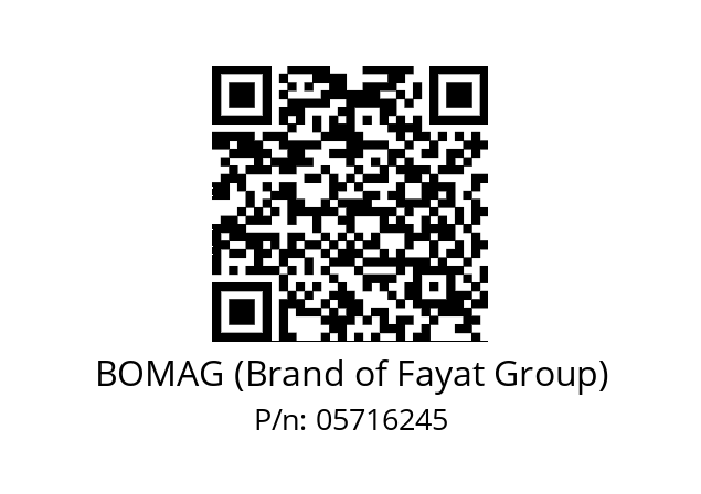   BOMAG (Brand of Fayat Group) 05716245