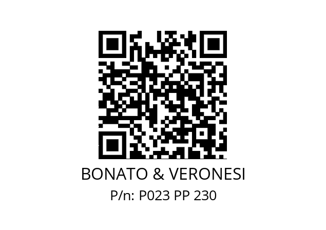   BONATO & VERONESI P023 PP 230