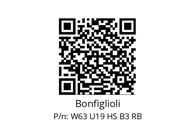   Bonfiglioli W63 U19 HS B3 RB