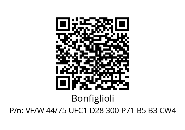   Bonfiglioli VF/W 44/75 UFC1 D28 300 P71 B5 B3 CW4