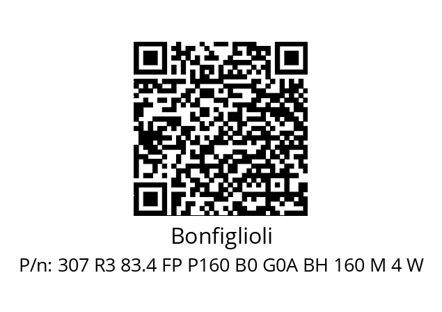   Bonfiglioli 307 R3 83.4 FP P160 B0 G0A BH 160 M 4 W