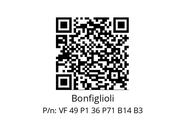   Bonfiglioli VF 49 P1 36 P71 B14 B3