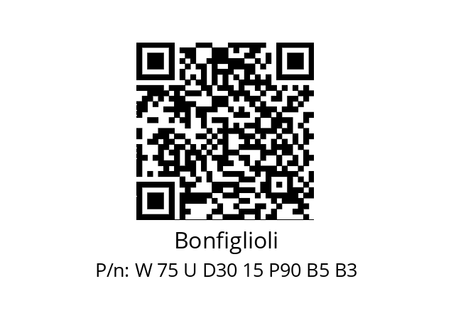   Bonfiglioli W 75 U D30 15 P90 B5 B3