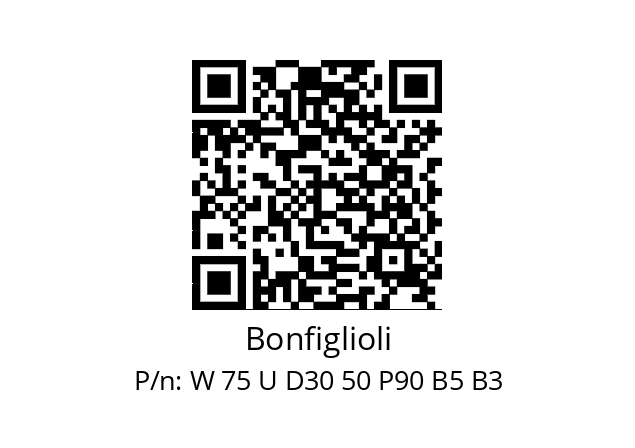   Bonfiglioli W 75 U D30 50 P90 B5 B3