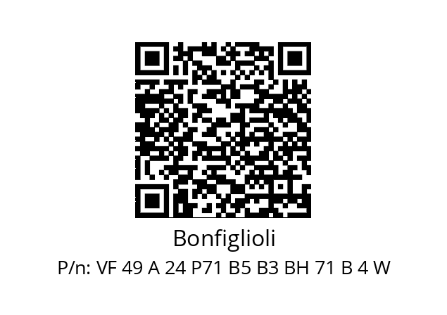   Bonfiglioli VF 49 A 24 P71 B5 B3 BH 71 B 4 W