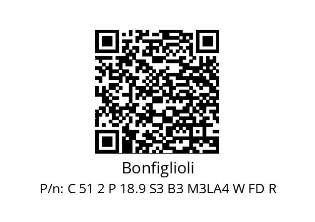   Bonfiglioli C 51 2 P 18.9 S3 B3 M3LA4 W FD R