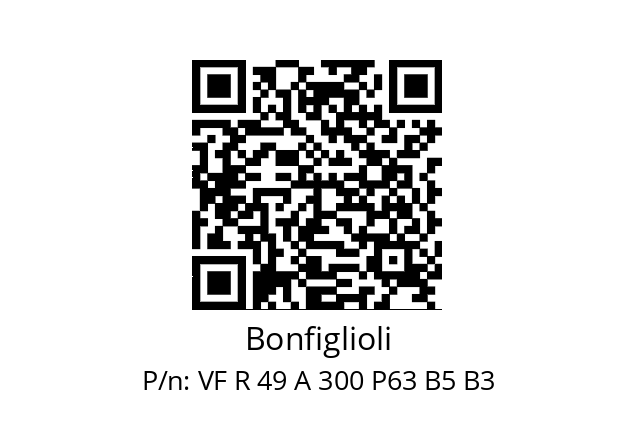   Bonfiglioli VF R 49 A 300 P63 B5 B3