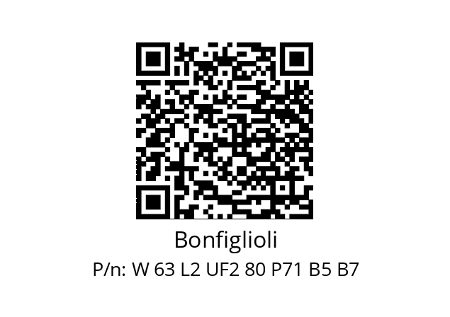   Bonfiglioli W 63 L2 UF2 80 P71 B5 B7