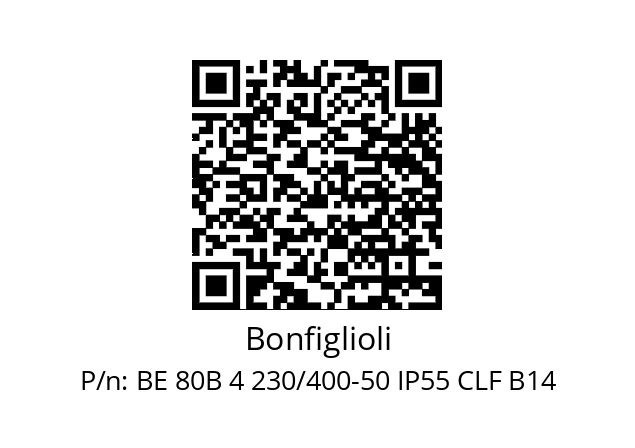   Bonfiglioli BE 80B 4 230/400-50 IP55 CLF B14