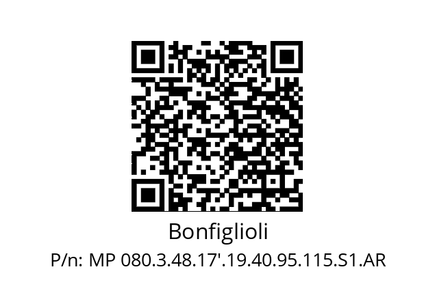   Bonfiglioli MP 080.3.48.17'.19.40.95.115.S1.AR