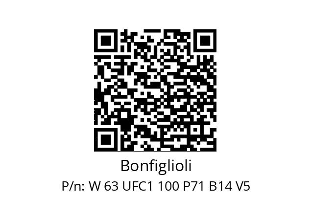   Bonfiglioli W 63 UFC1 100 P71 B14 V5