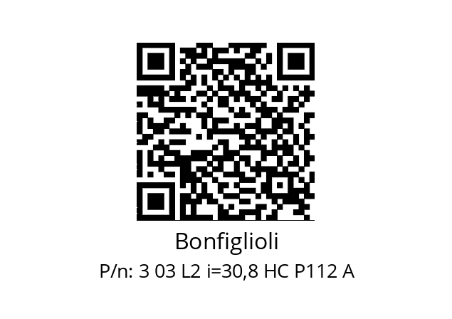   Bonfiglioli 3 03 L2 i=30,8 HC P112 A