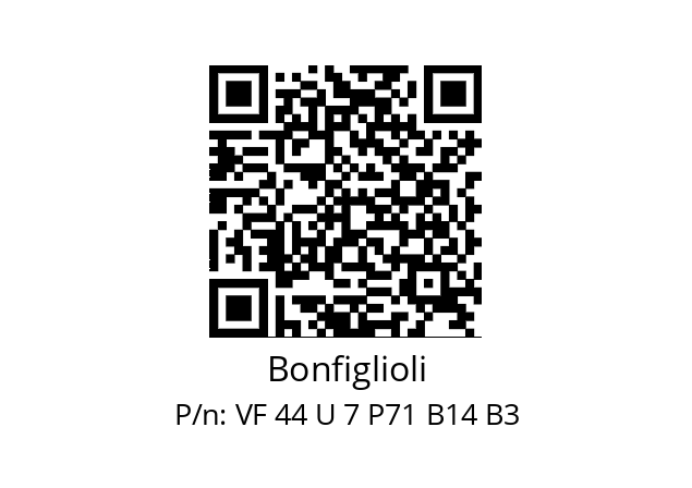   Bonfiglioli VF 44 U 7 P71 B14 B3