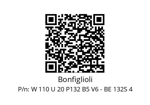   Bonfiglioli W 110 U 20 P132 B5 V6 - BE 132S 4