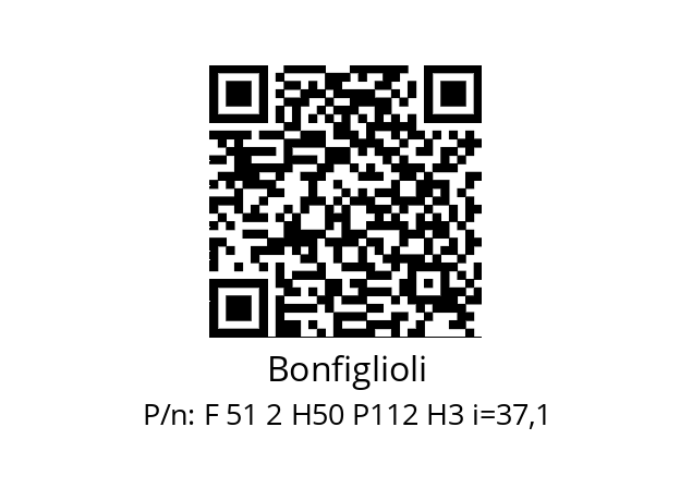   Bonfiglioli F 51 2 H50 P112 H3 i=37,1