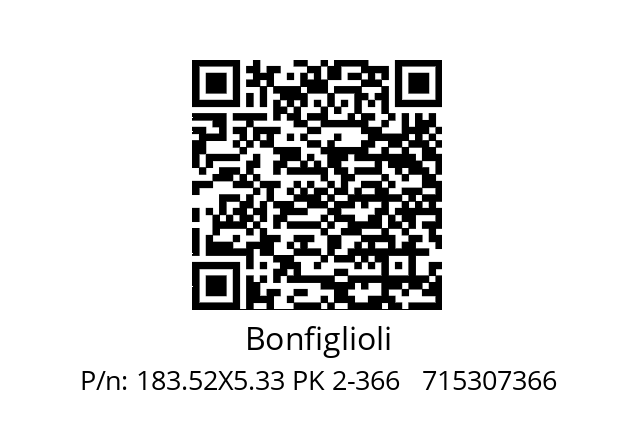   Bonfiglioli 183.52X5.33 PK 2-366   715307366