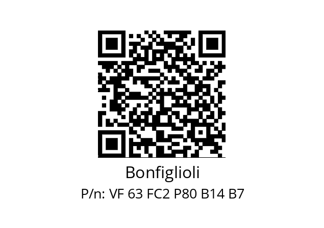   Bonfiglioli VF 63 FC2 P80 B14 B7