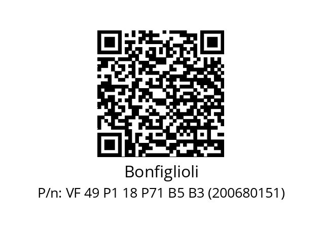   Bonfiglioli VF 49 P1 18 P71 B5 B3 (200680151)