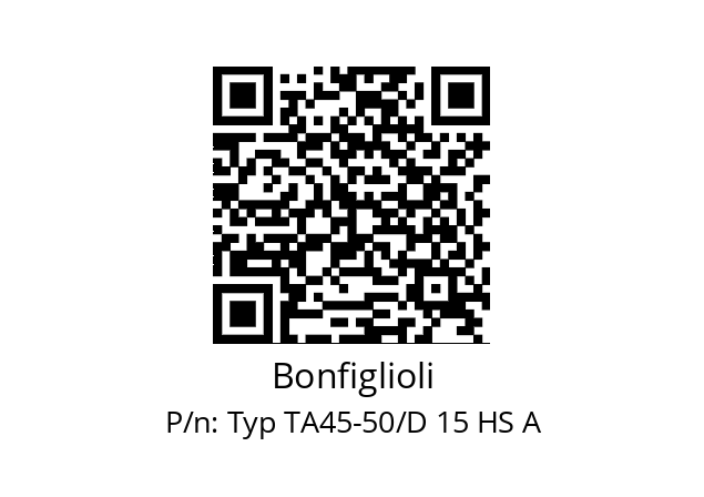   Bonfiglioli Typ TA45-50/D 15 HS A